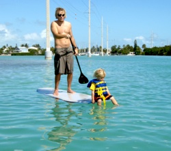 Paddleboarding, or standup paddling, is an all-in-the-family sport, perfect for calm summer months.